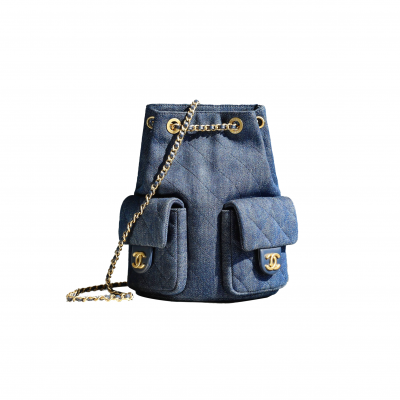 CHANEL MASTER 25C DRAWSTRING BACKPACK DARK DENIM AS5310 (24.3*18*7.8cm)